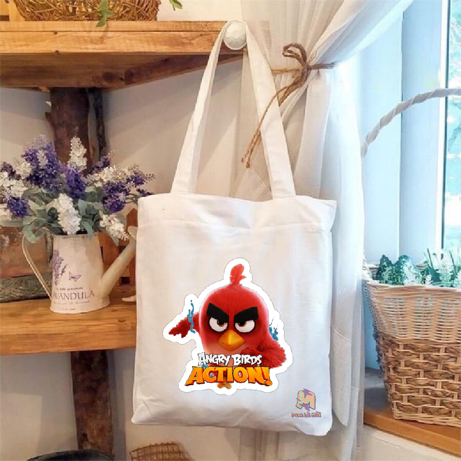 Túi Tote in hình chủ đề Angry birds