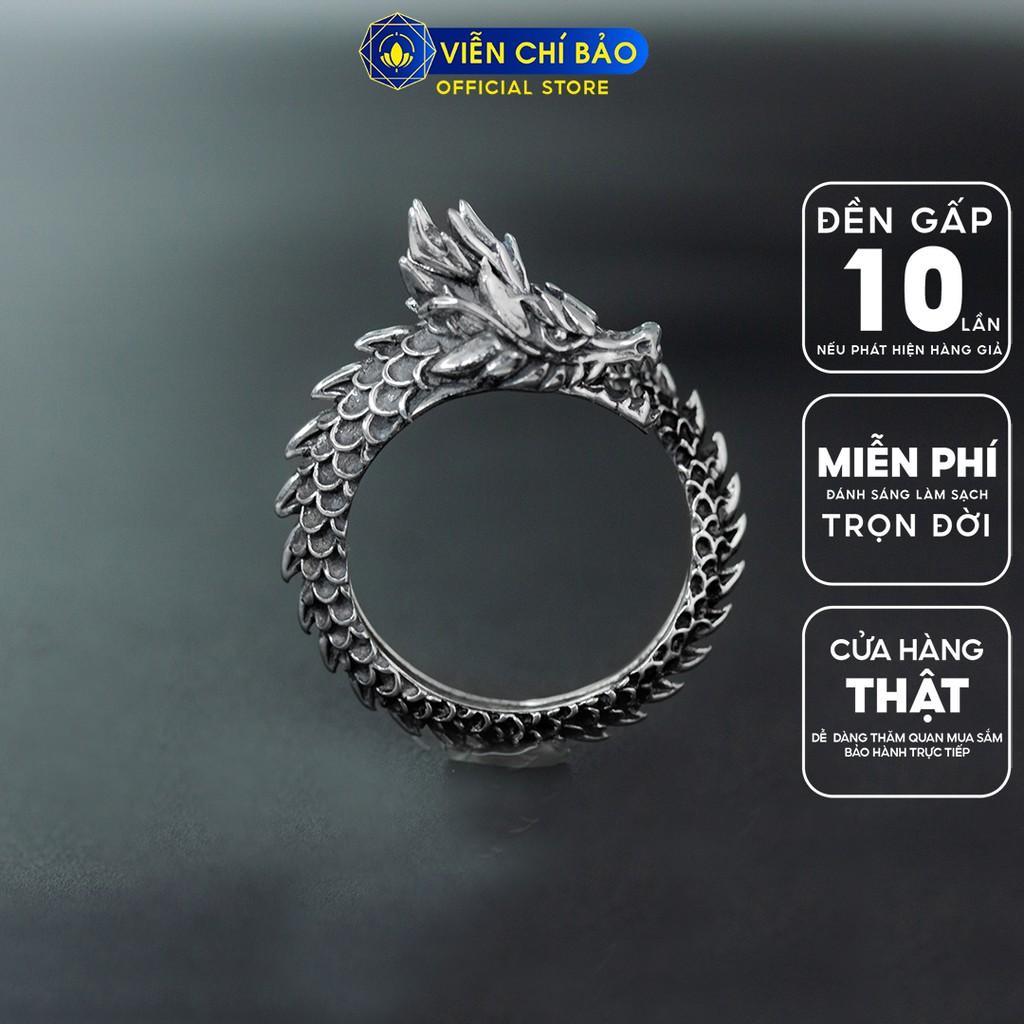 Nhẫn bạc nam Thiên Long giáng thế chất liệu bạc Thái 925 phong cách mạnh mẽ nam tính Viễn Chí Bảo N101113