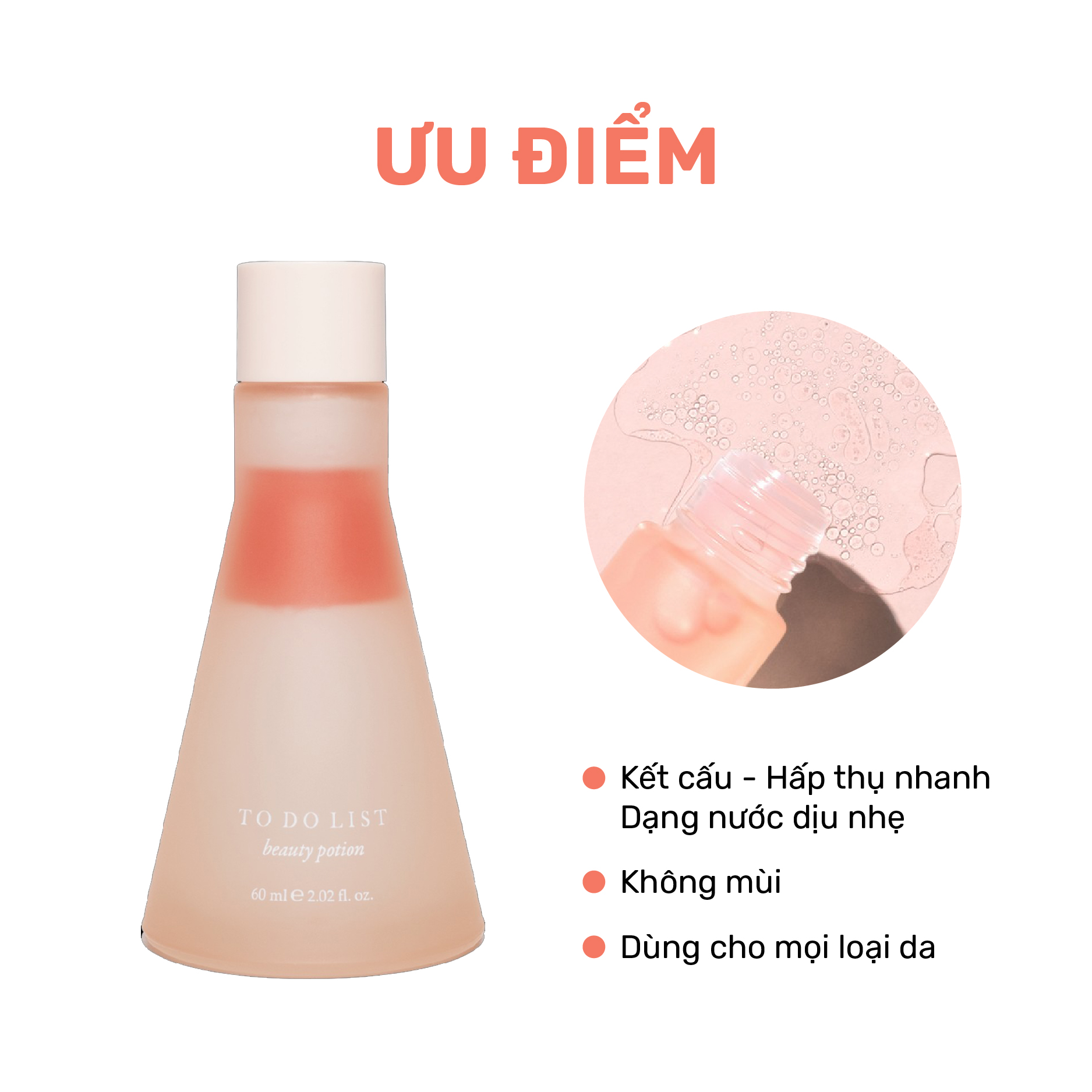 Tinh chất dưỡng da cao cấp dạng dầu To Do List Beauty Potion 60ml