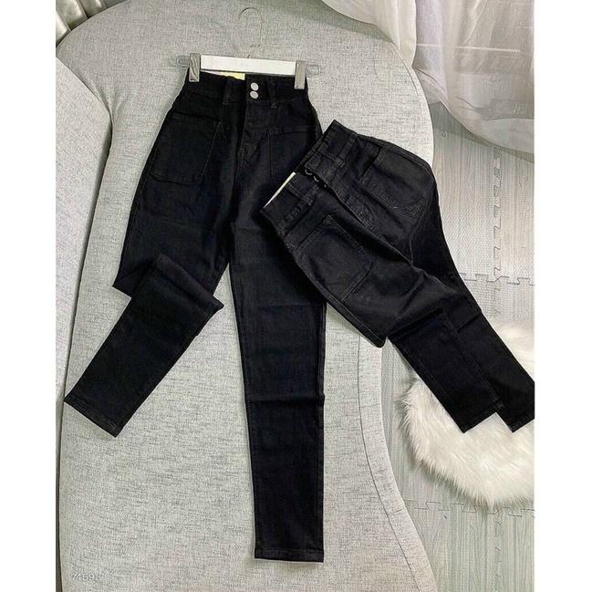 QUẦN JEANS LƯNG CAO RÁCH GỐI