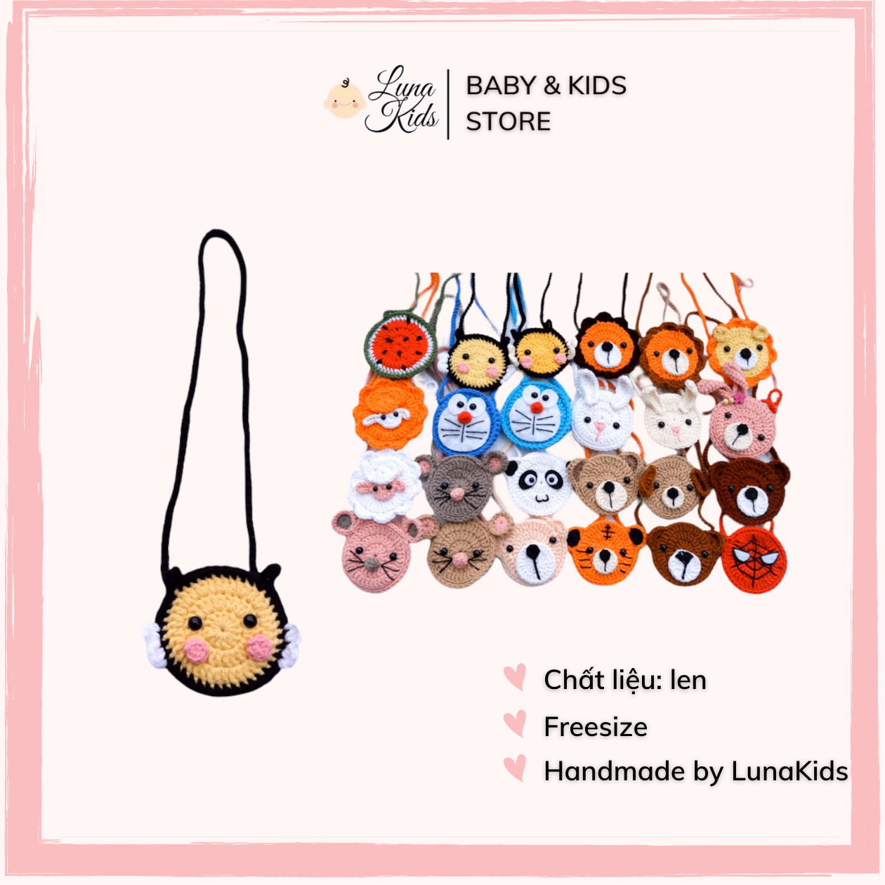 Túi đựng tỏi handmade cho bé trai bé gái trẻ sơ sinh - LunaKids [Ảnh thật]