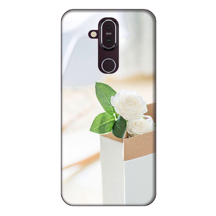 Ốp lưng dành cho điện thoại Nokia 8.1 Chậu hoa Cúc Trắng