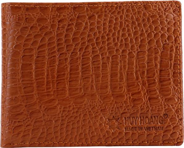 Ví Nam Vân Cá Sấu Huy Hoàng HT2110 (12.5 x 10 cm) - Da Bò