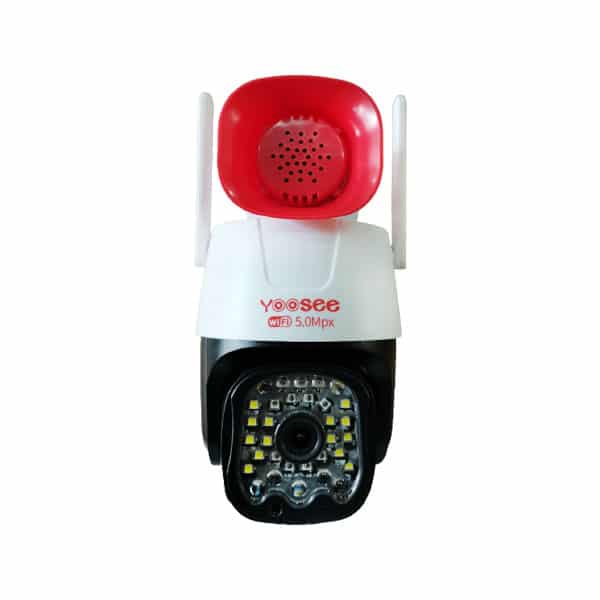 Camera IP Yoosee PTZ 5.0MPX 2 Râu 32 Led Xoay 360 Độ Có Còi Hú Lớn Và Đèn Báo Động Có Hồng Ngoại Ban Đêm Có Màu Hàng Nhập Khẩu