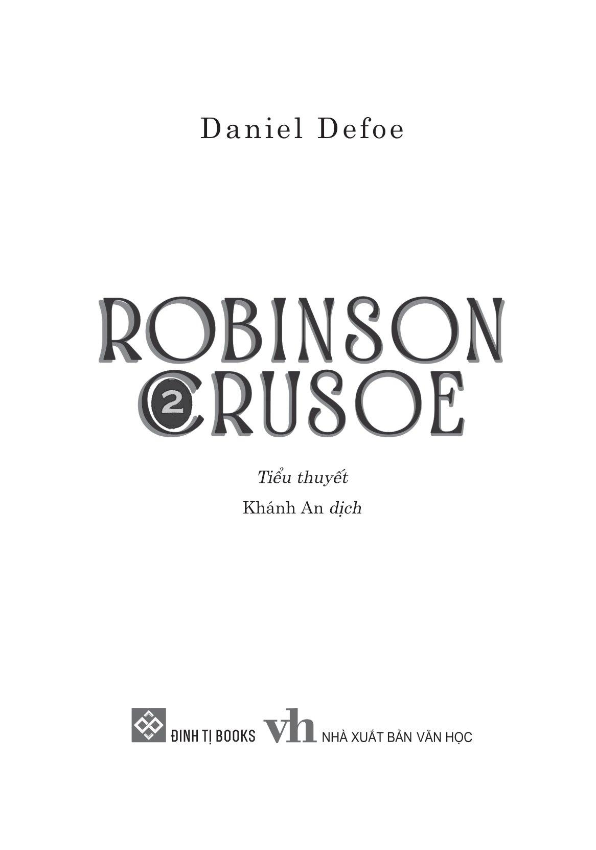 Bộ Sách Robinson Crusoe - Tập 1 + 2 (Bộ 2 Tập)