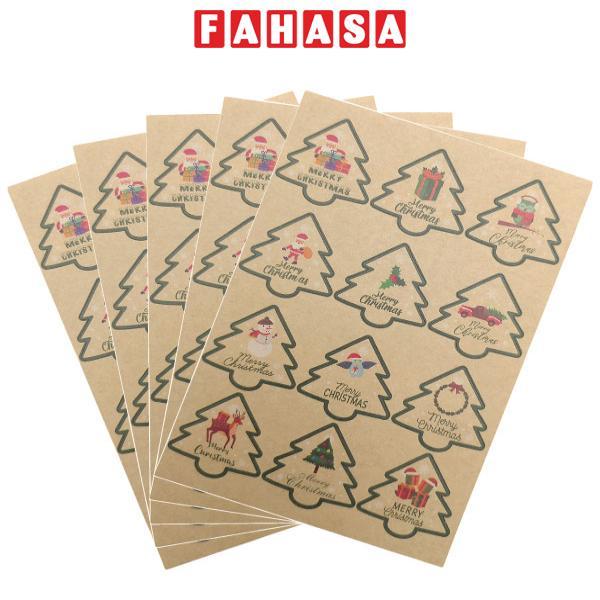 Bộ Sticker Kraft Cây Thông Noel - Teenage 01 (5 Tờ)