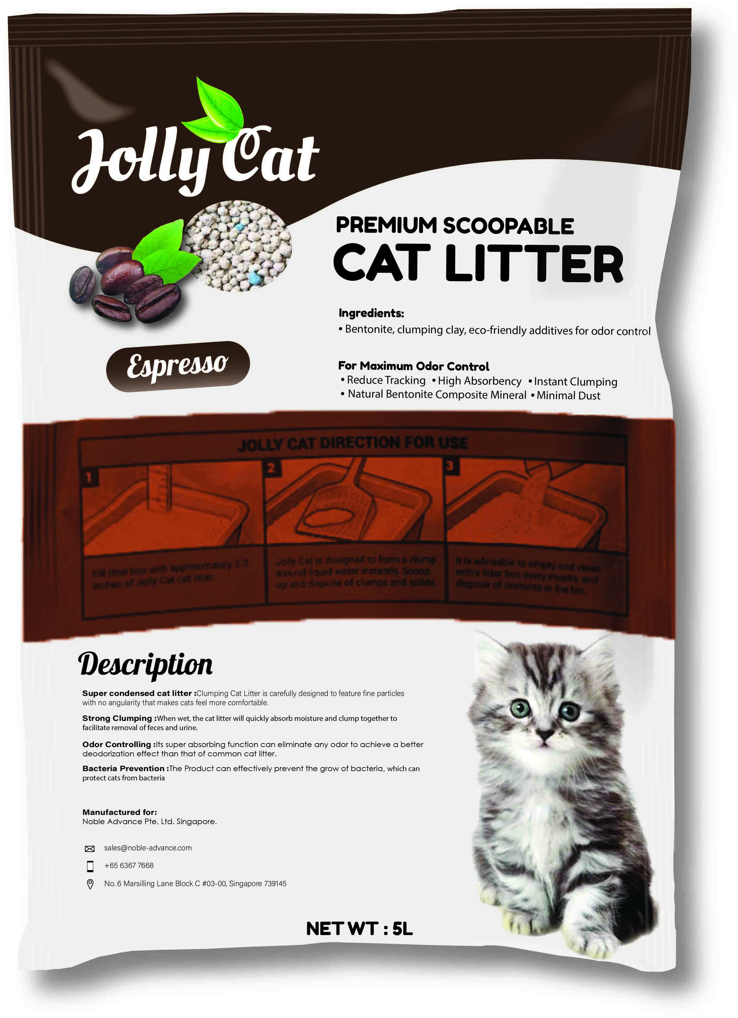 Cát Vệ Sinh Cho Mèo Jolly Cat 5L Nhiều Mùi Hương