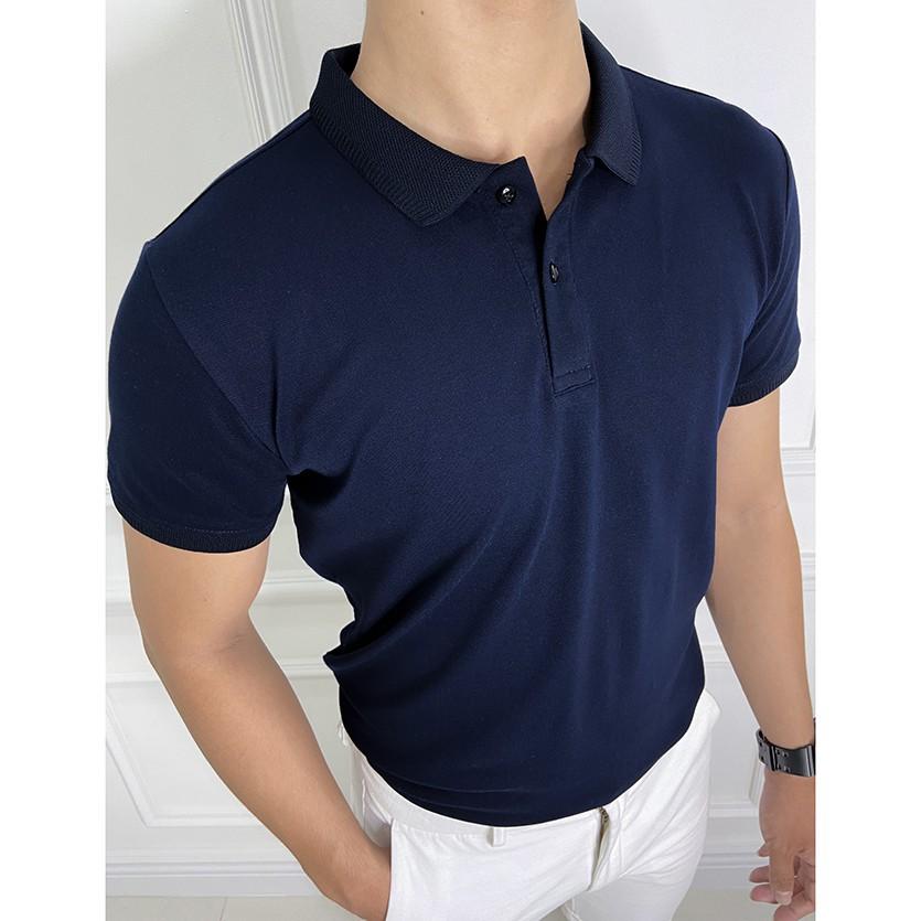 Áo Polo nam thun cotton trơn basic