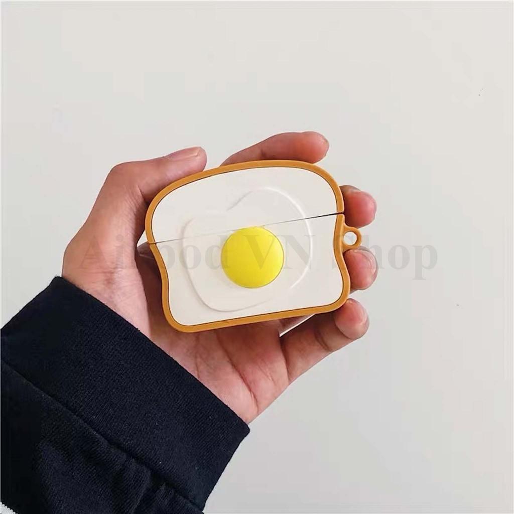 Bao Case Ốp dành cho Airpods 1/2, Airpods Pro trứng rán cute cao cấp