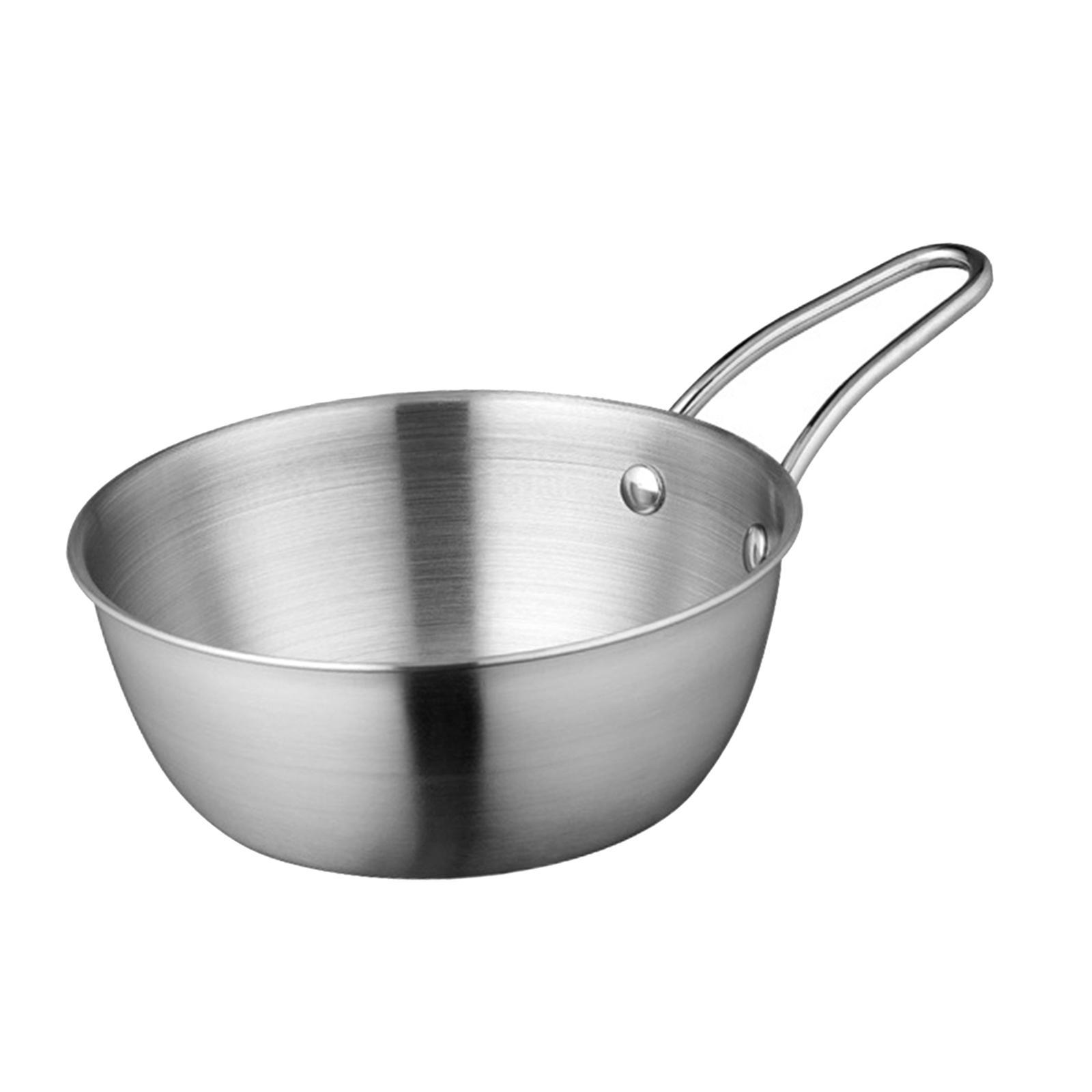 Stainless Steel Camping Travel Bowl with Handle Sturdy for Hiking