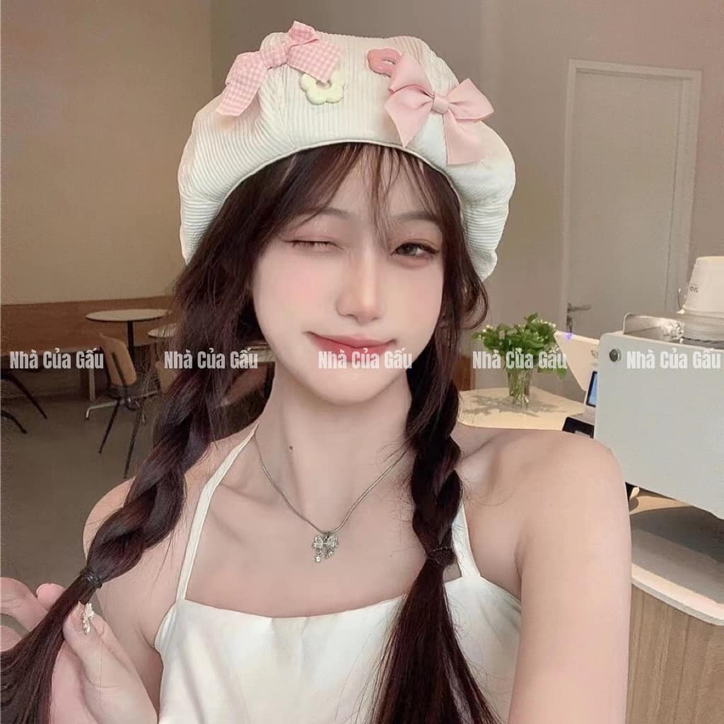 Mũ nồi beret lolita kẹo ngọt siêu dễ thương