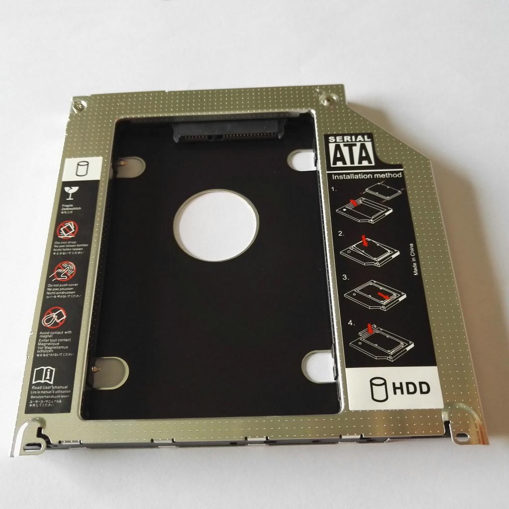 Hard Drives Caddy Tray HDD SSD Enclosure Case Optical Bay for 9.5mm iPad Macbook