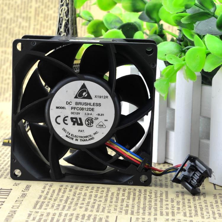 Quạt Tản Nhiệt 4 Dây Delta PFC0812DE 8CM 12V 3.30A 8038 PWM