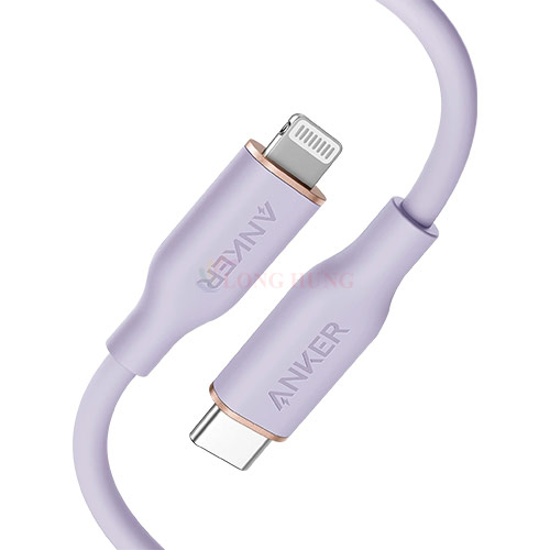 Cáp USB Type-C to iP Anker MFI PowerLine III Flow 0.9m A8662/1.8m A8663 - Hàng chính hãng
