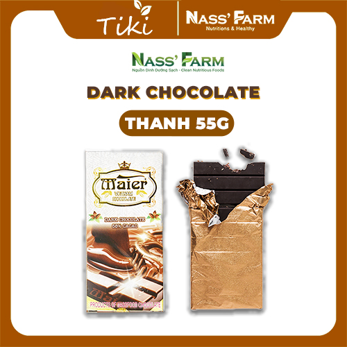Thanh socola đen nguyên chất - Dark Chocolate MAIER Original - Đắng - Công thức Đức