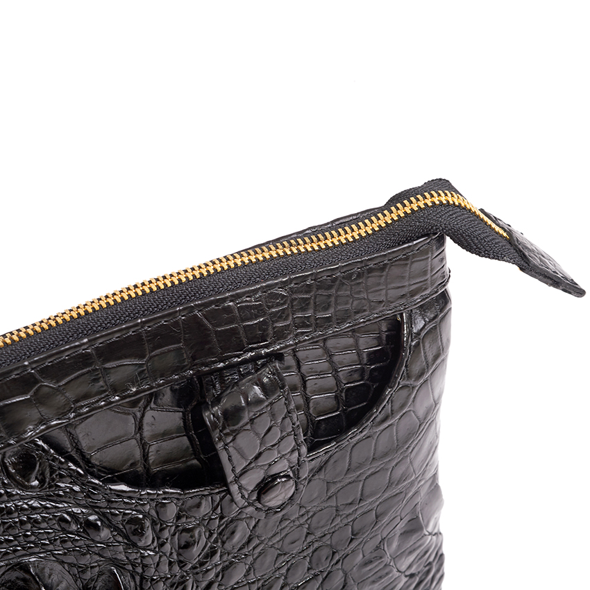 Ví Nam Cầm Tay Da Cá Sấu Cao Cấp CS1-VI09 + Tặng kèm móc khóa da cá sấu, hộp và túi giấy đựng quà sang trọng