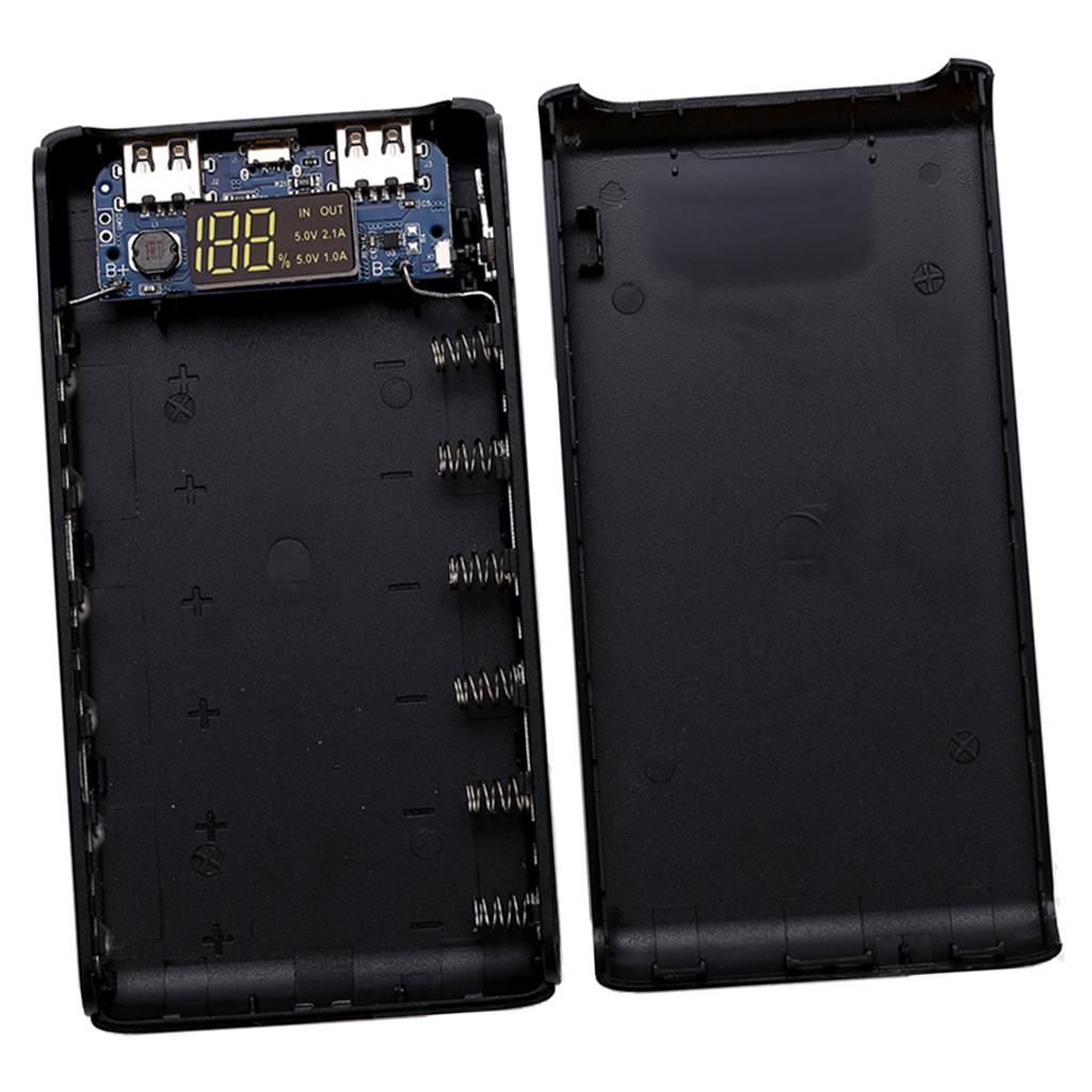Portable Charger 6 Battery Packs 2-Port Power Bank Portable Battery Charger Case for iPhone, iPad, and other Smart Devices