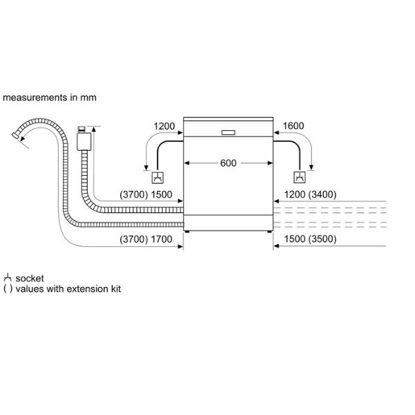 Máy Rửa Bát Độc Lập 13 Bộ Châu Âu BOSCH HMH.SMS2HAI12E - Hàng Chính Hãng