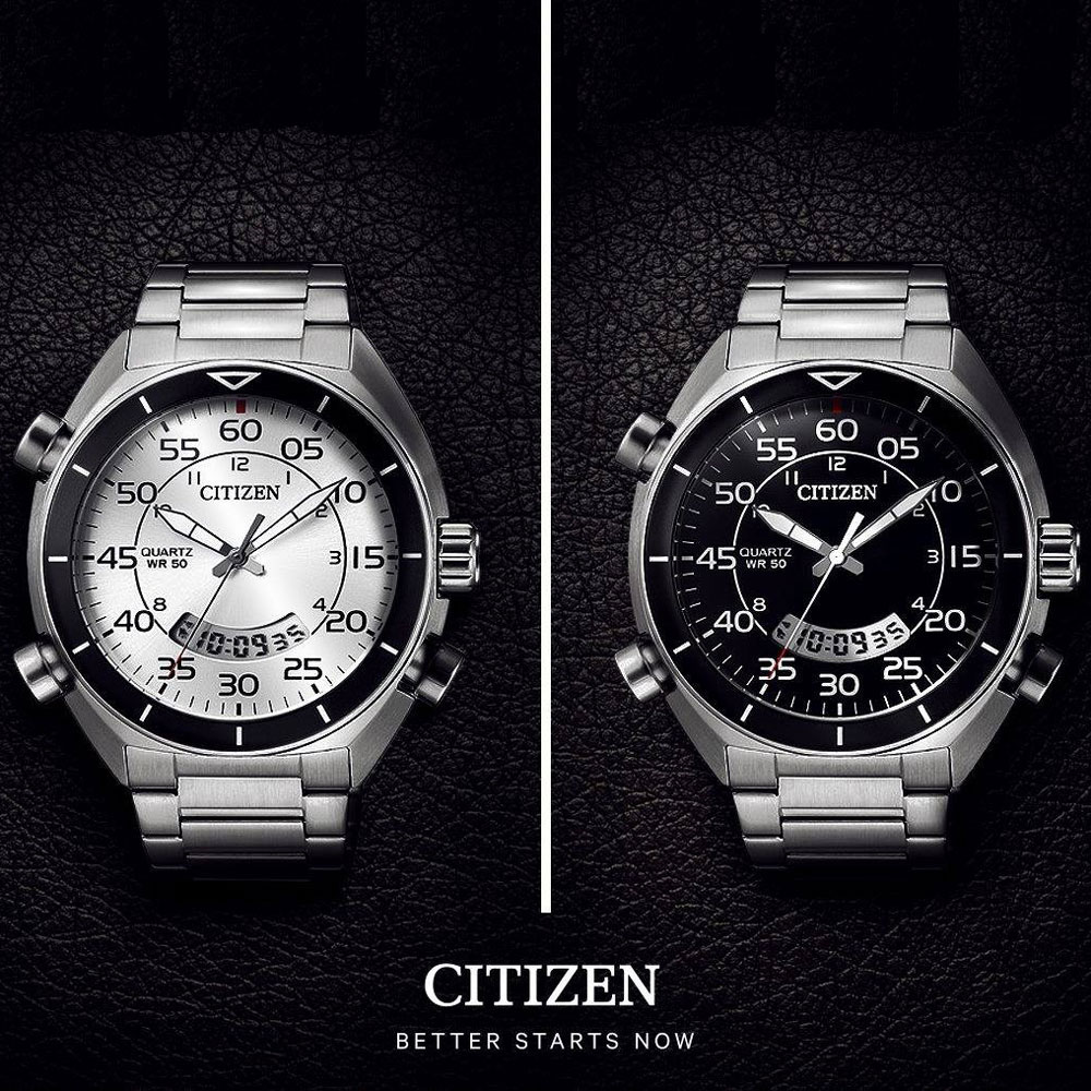 Đồng Hồ Nam Citizen Dây Thép Không Gỉ JM5470-58A - Mặt Trắng