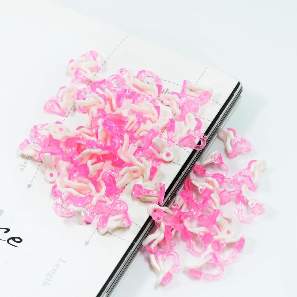 50pcs Ear Clips  Piercing Earring Base For DIY Children Kids Earring
