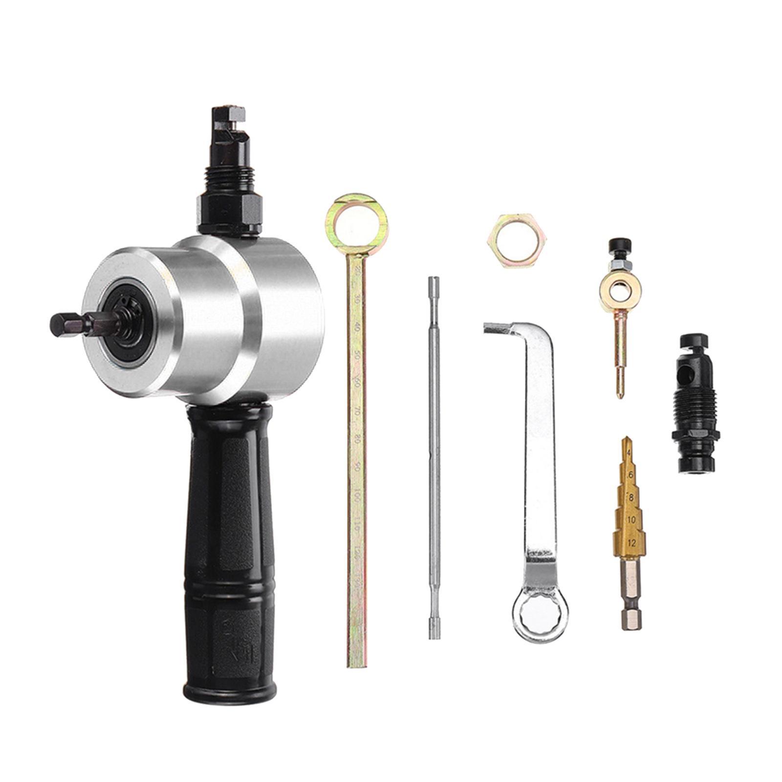 Power Drill Attachment Double Head Metal Nibbler Cutting Cutter Gold