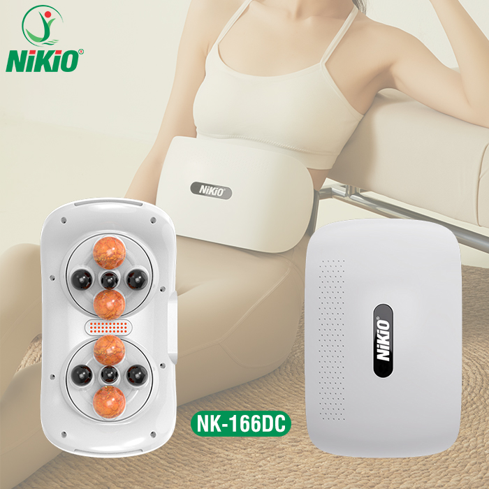 Máy Massage Bụng Cao Cấp Nikio NK-166DC - Công Nghệ Xoa Bóp Kết Hợp Hồng Ngoại Hiện Đại, Hỗ Trợ Cải Thiện Vòng 2 Cực Nhanh, Pin Sạc Tiện Lợi