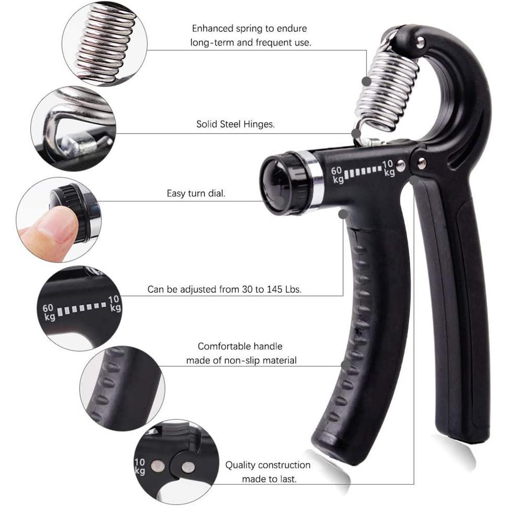 5-60kg Hands Hander Huấn luyện tập thể dục Huấn luyện tập thể dục tay tay tay Cung tay cẳng tay có thể điều chỉnh phần mở rộng điện cổ tay cao Color: Red
