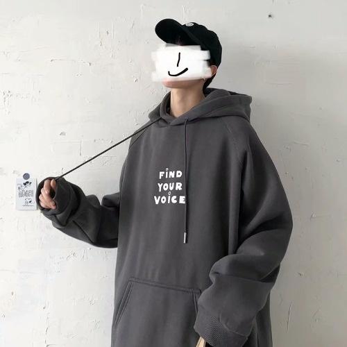 Áo Khoác Hoodie Cotton Dày Dáng Rộng In Họa Tiết Phong Cách harajuku Thời Trang Cho Nam Size M-8XL