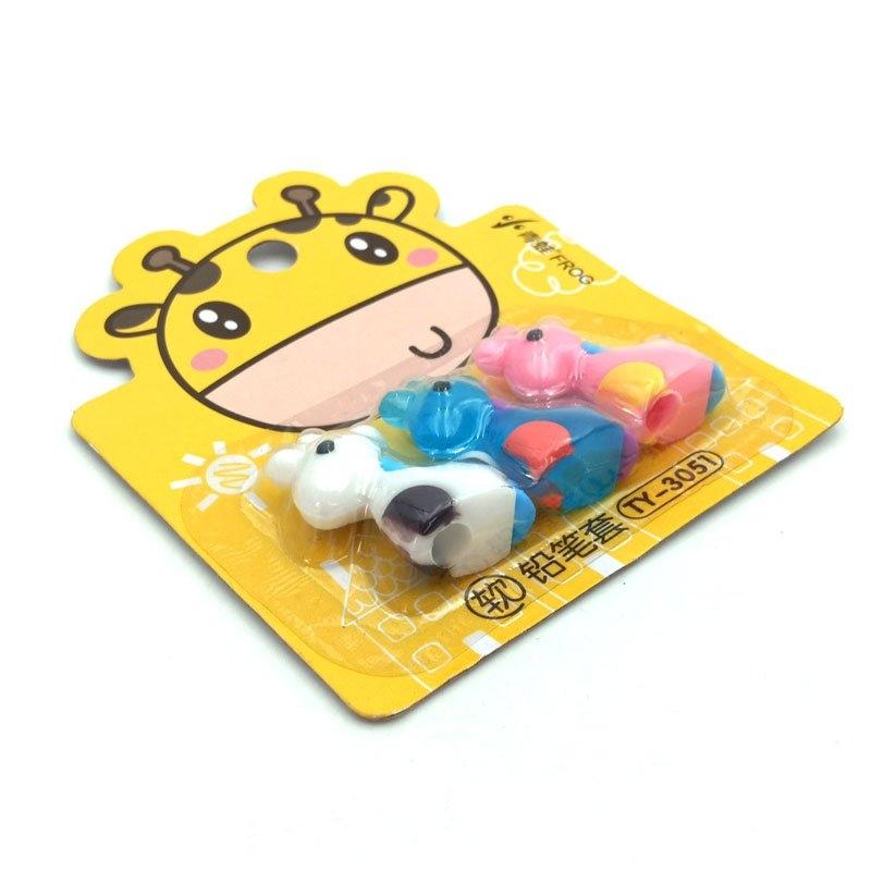 Bộ 3 Nắp Đựng Bút TY-3051 - Hình Hươu Cao Cổ
