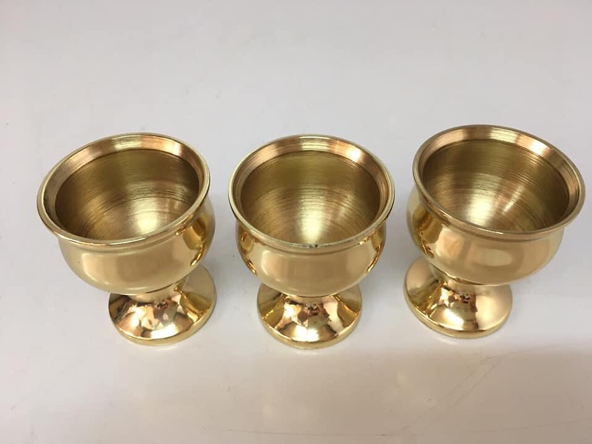 Combo 3 chiếc cóc nước thờ bằng đồng
