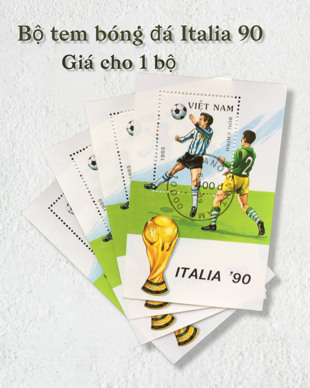 Tem sưu tầm Việt Nam thể thao Italia 90.