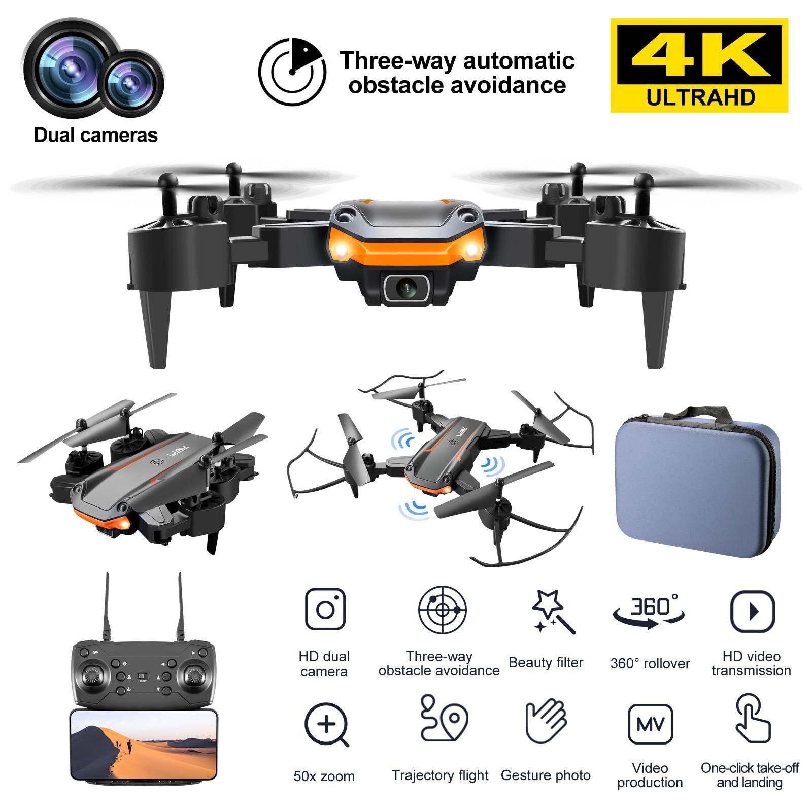 Foldable RC Drone 4K Speed Control Attractive Appearance  Key Return No