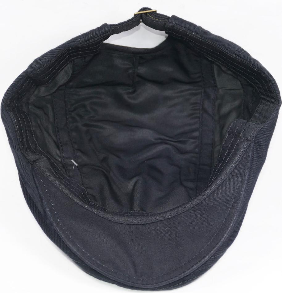 Nón beret nam thiết kế mỏ vịt dành cho người trung nhiên, không thêu họa tiết, dễ dàng tăng giảm size như ý - Đen