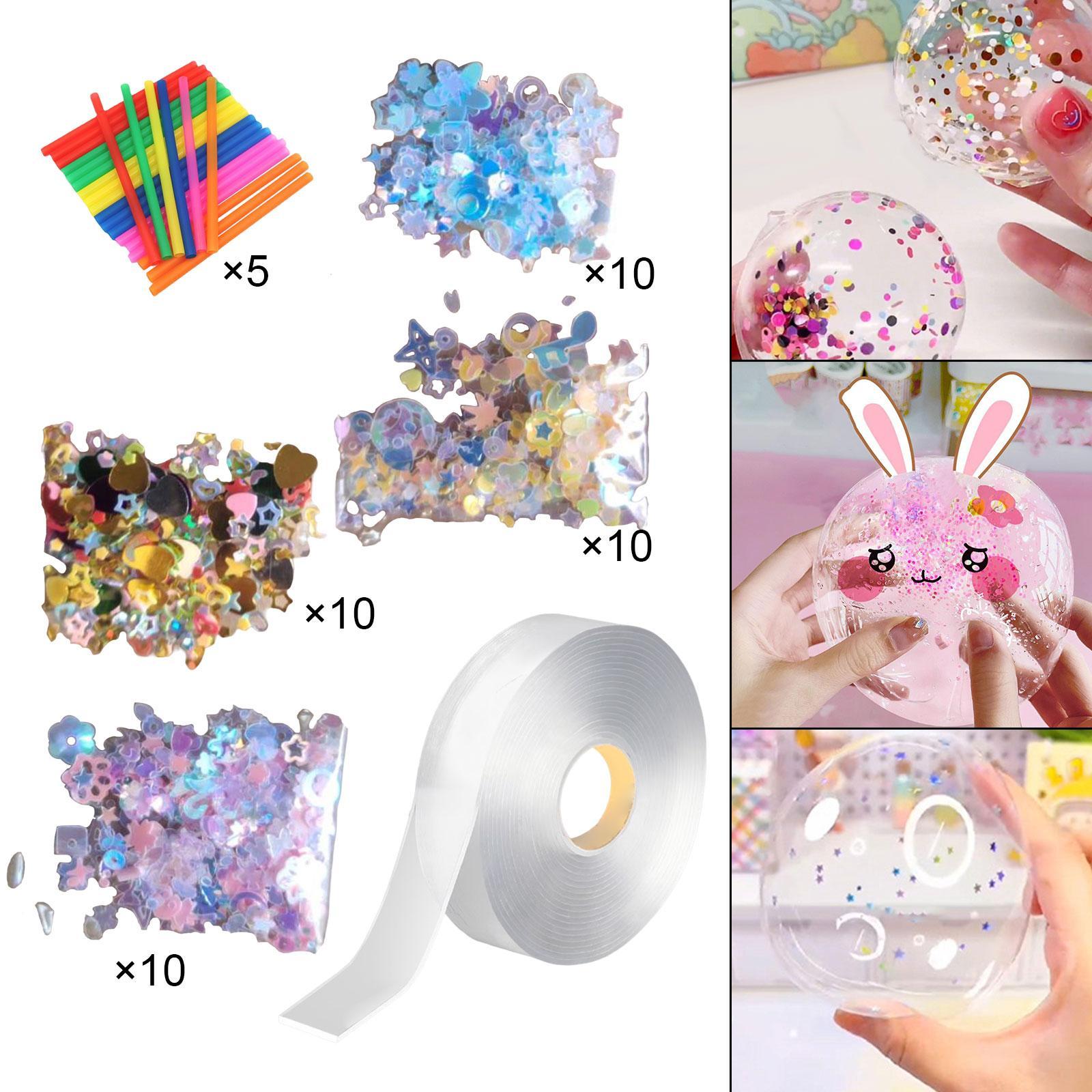 Double Sided Tape, Sticky Ball Tape Ball Making Party Game for Children 5cm Width Blowing Bubble Creative Handmade Traceless DIY Crafts Tape