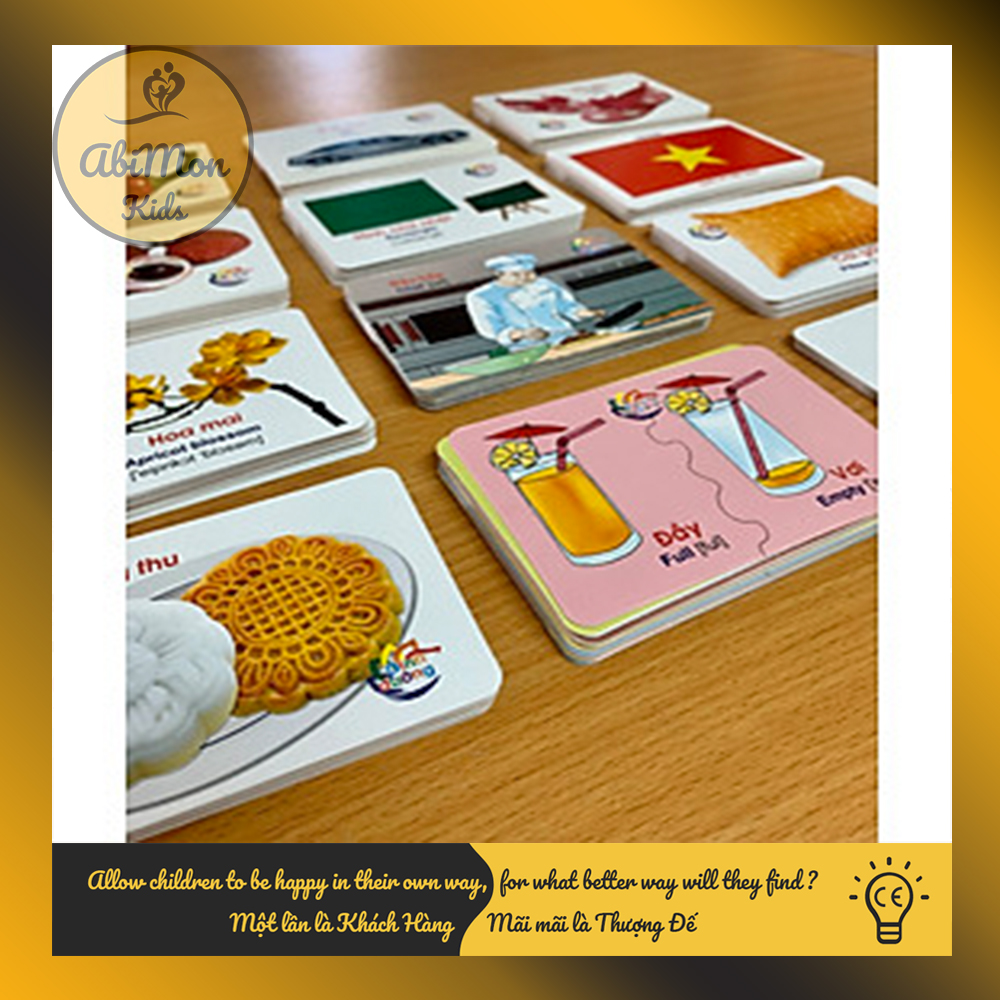 Bộ Thẻ Flashcards 16 Chủ Đề (size bé) - Học Tiếng Anh Cho Bé || Montessori cao cấp || Đồ chơi Gỗ - Giáo dục - An toàn - Thông minh