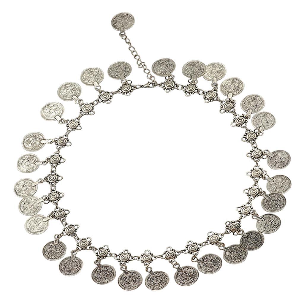 2-4pack Women Vintage Boho Coins Pendant Statement Jewelry Choker Bib Necklace