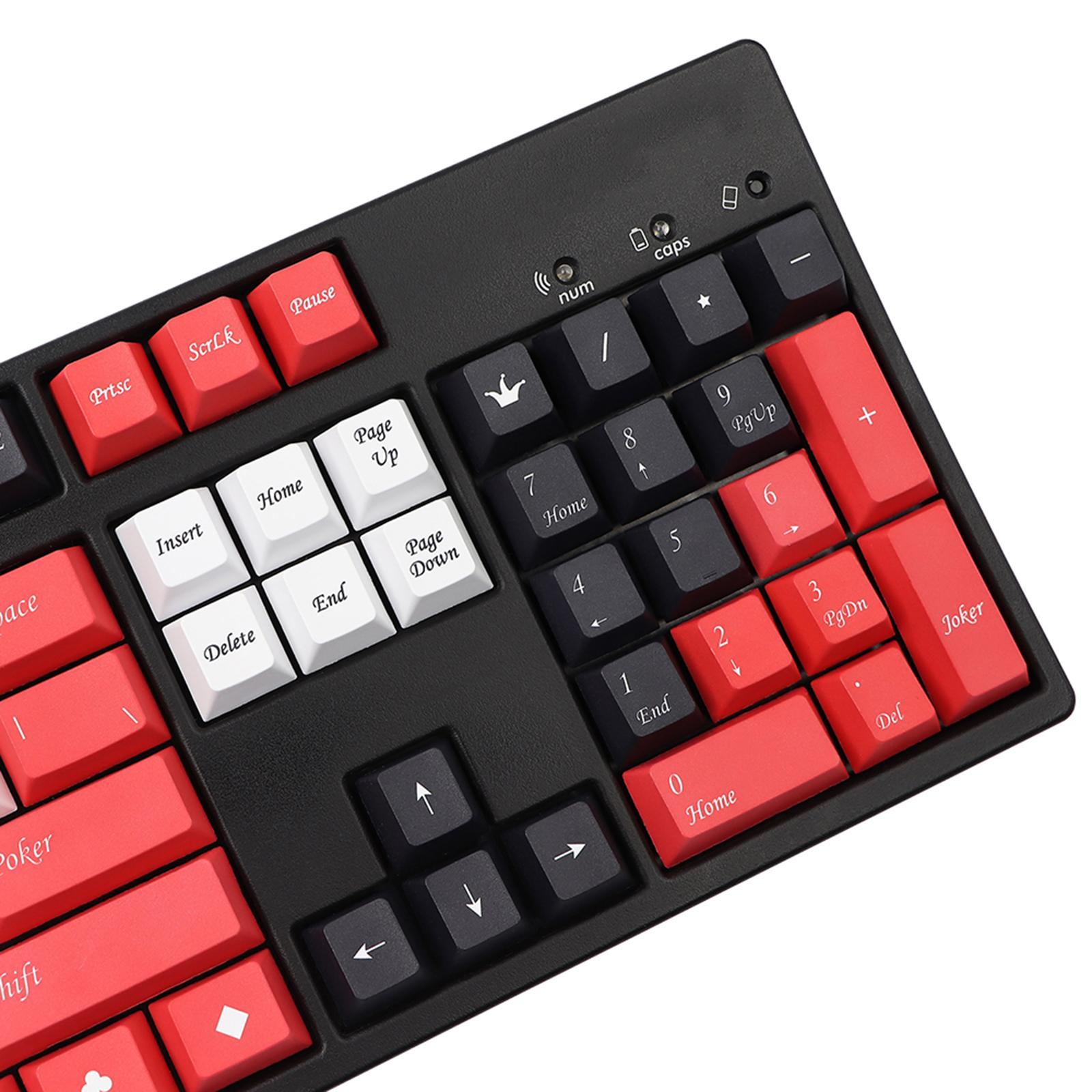 135-Key Poker theme Keycaps Keyset Switches for Cherry 87 keys Gaming