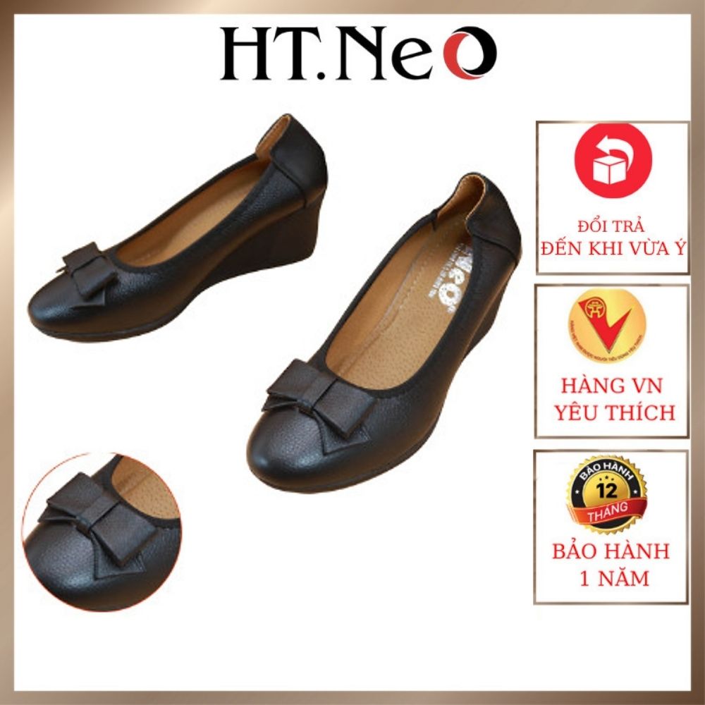 Giày xuồng da bò nơ da NU05 HT NEO