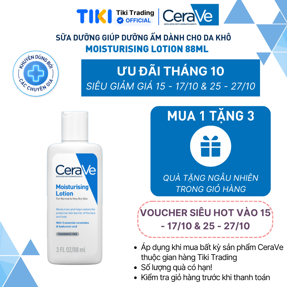 Sữa dưỡng giúp dưỡng ẩm dành cho da khô CeraVe Moisturising Lotion