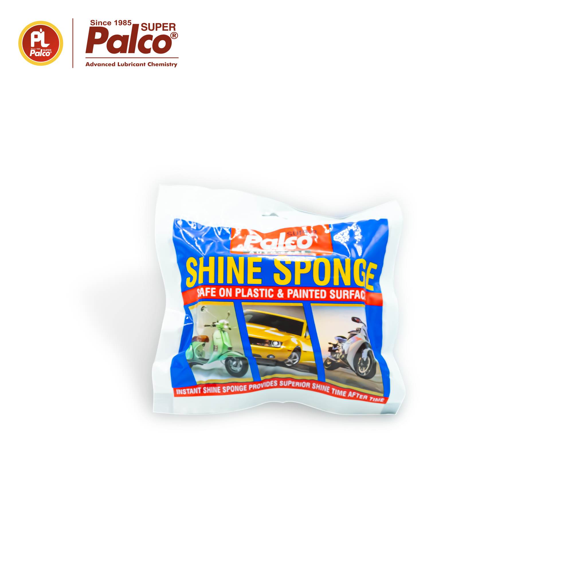 Mút bọt biển chứa sáp đánh bóng xe ô tô, xe máy chuyên dụng PALCO Shine Sponge - Nhập khẩu Ấn Độ