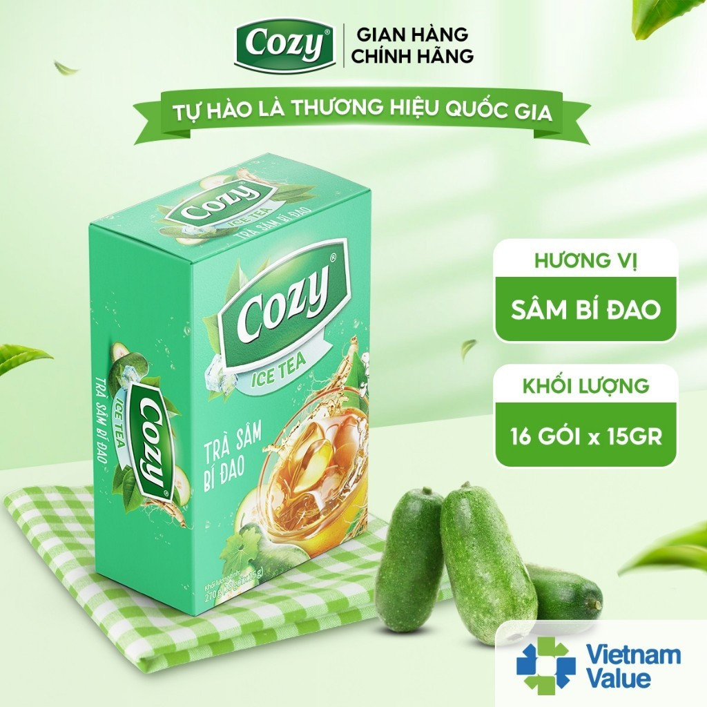 Cozy Icetea Sâm Bí Đao 16 gói x 15g Hộp