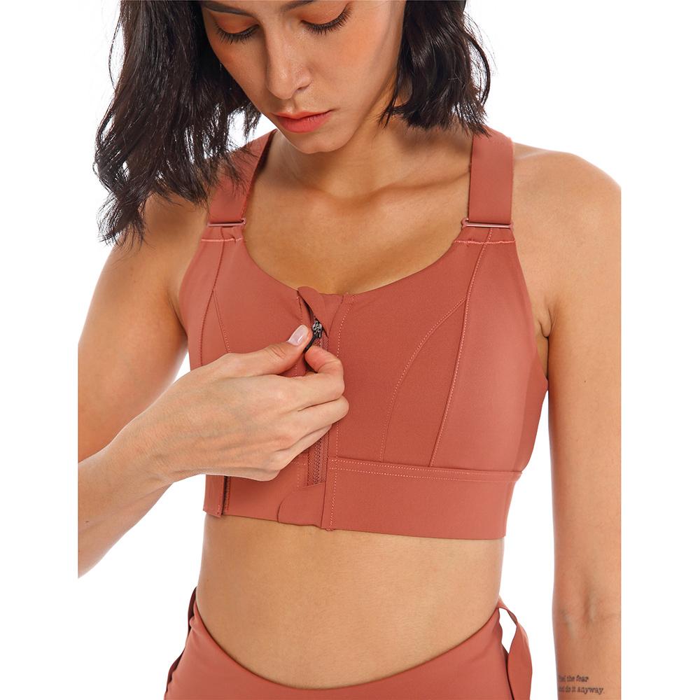 Mới Kích Thước Lớn Có Thể Điều Chỉnh Áo Ngực Thể Thao Tập Gym Thể Hình Quần Lót Chống Sốc Dây Kéo Áo Bra Yoga Tập Luyện Chạy Áo Crop Tops Ropa Mujer