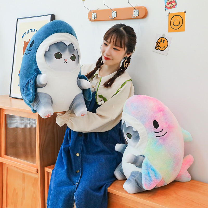 Gấu bông mèo cosplay cá mập, cá mập mèo dễ thương siêu cute cho bé (20cm---&gt;50cm) hàng xịn cao cấp an toàn cho trẻ nhỏ
