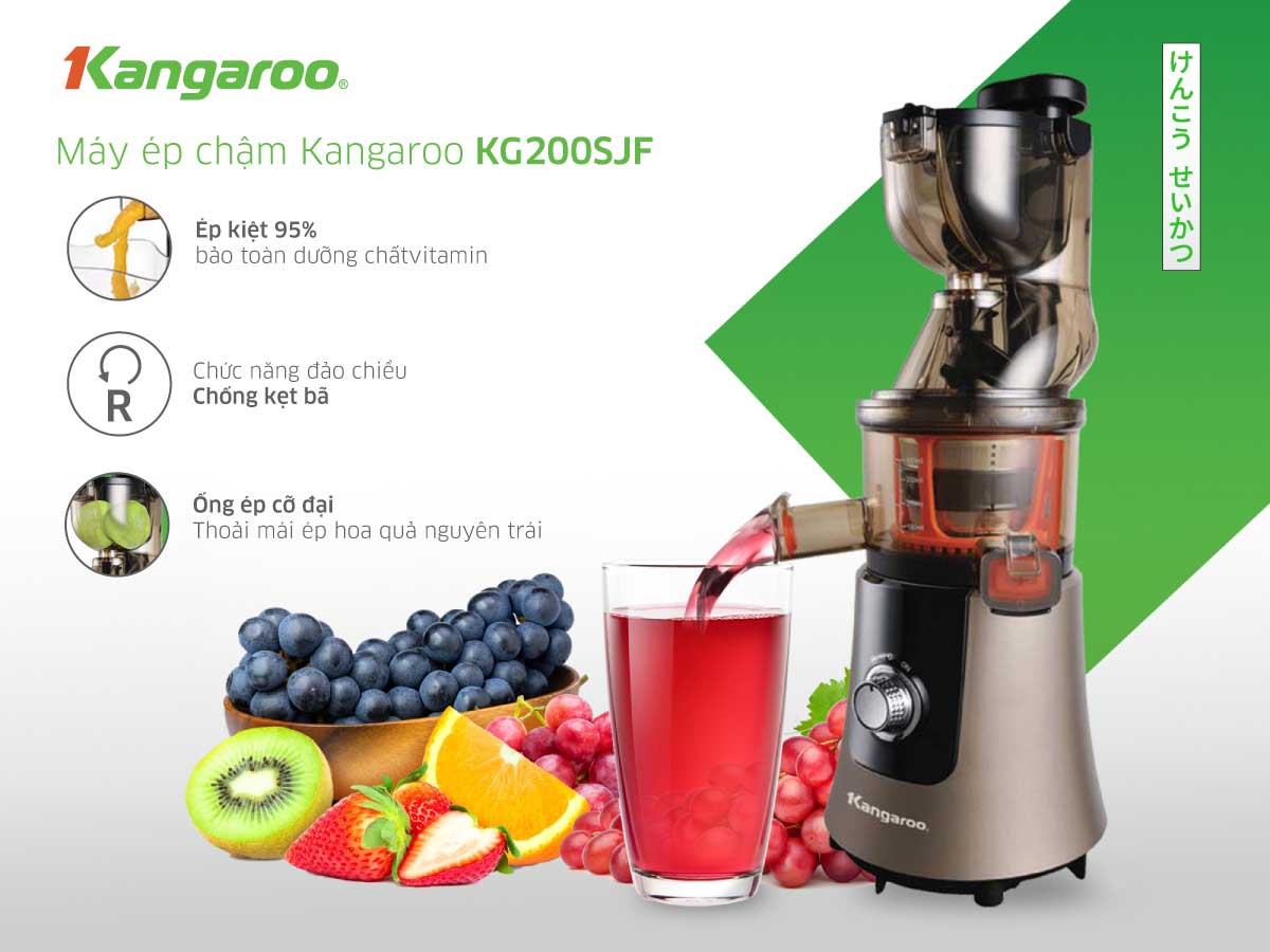 Máy ép chậm Kangaroo KG200SJF - Hàng chính hãng