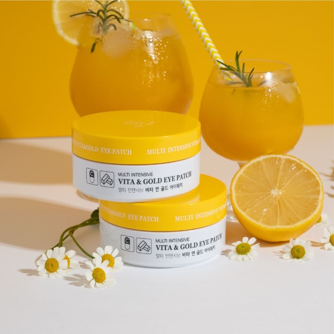 Mặt Nạ Sinh Học Xóa Thâm Và Nếp Nhăn Vùng Mắt - Khóe Miệng Tinh Chất Vitamine Và Vàng Ròng Nano Hani x Hani Hộp 60 Miếng nhập khẩu Hàn Quốc