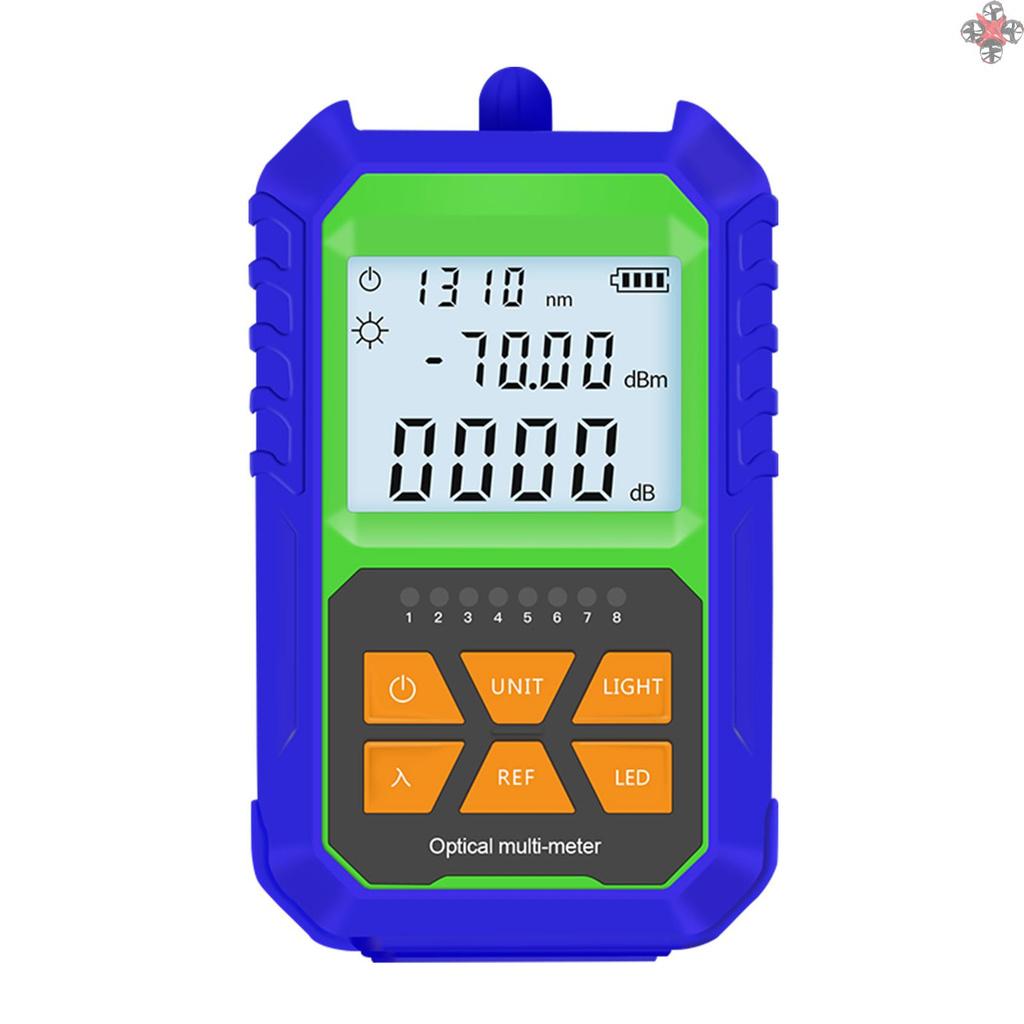 Handheld Optical Power Meter -70~+3dBm Mini Optical Power Tester Portable Digital Light Power Meter with 7 Optional Optic Wavelength