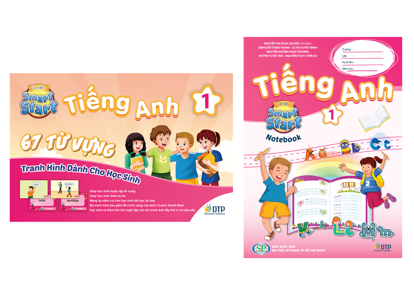 Combo Tiếng anh 1 I-learn smart start Student's cards + notebook