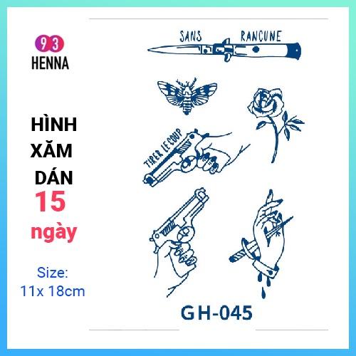 Hình Xăm Dán Tạm Thời Thảo Dược 15 Ngày mã GH045