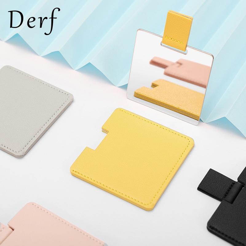 Gương Derf Trang Điểm Dạng Thẻ Vuông Nhỏ Bằng Thép Không Gỉ