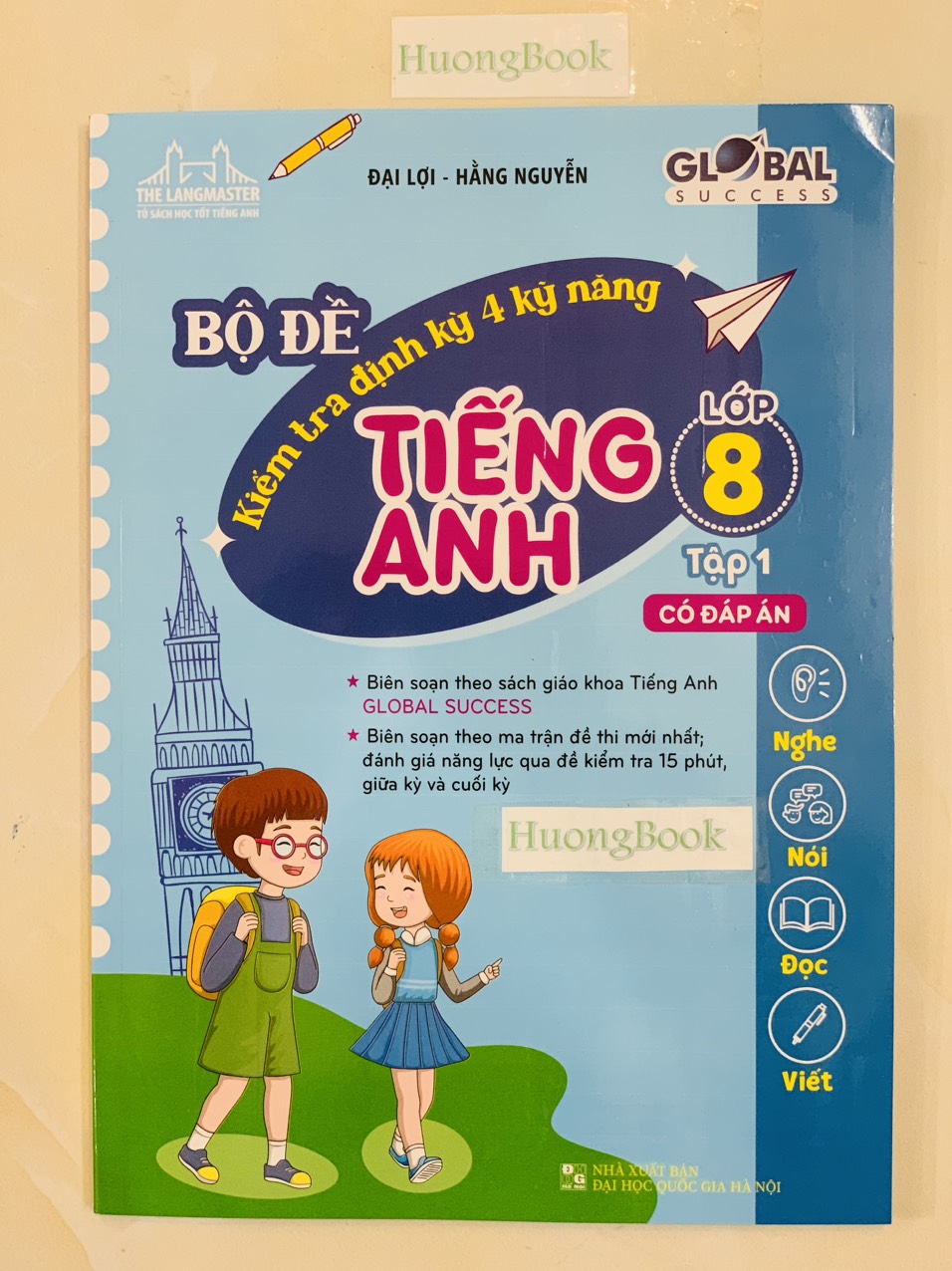 Sách - GLOBAL SUCCESS - Bộ đề kiểm tra định kỳ 4 kỹ năng tiếng anh lớp 8 tập 1